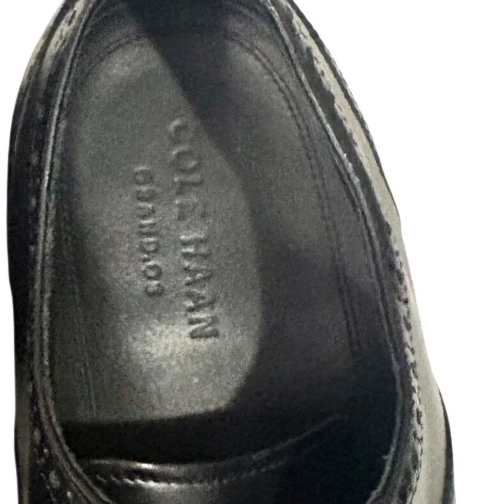 Cole Haan Mens Wingtip Oxford Dress Shoes Black Leather Lace Up Size 11M‎
